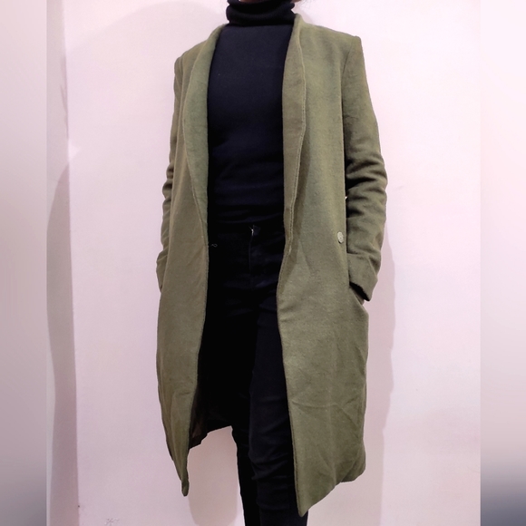 🌈Dresses Fashion olive Green Onto Better Things Overcoat - Picture 3 of 8